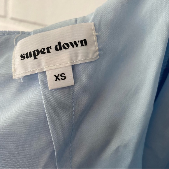 Superdown blue Morgan layered wrap dress size extra small - Picture 7 of 10